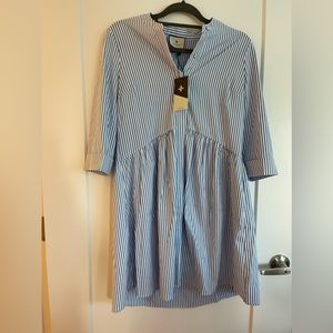 Tuckernuck Royal Shirt Dress. Blue and white. Size Small.